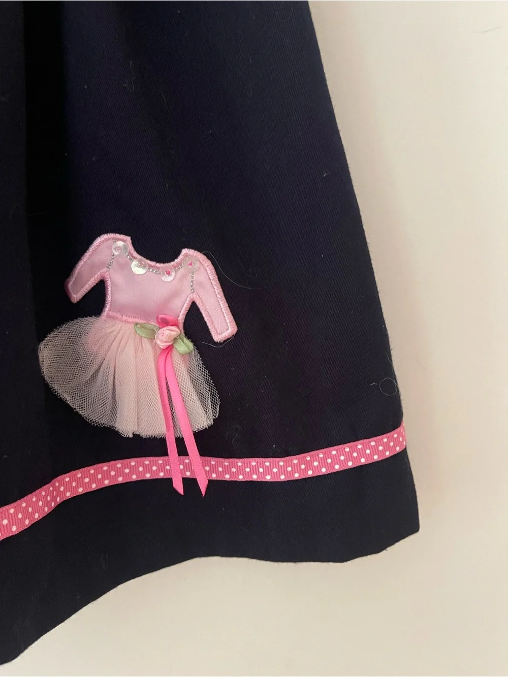 RARE EDITIONS EUC Ballerina Ballet Theme Appliqué Dress